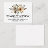 Chic Flora Change Of Address Announcement Card ノートカード (正面/裏面)