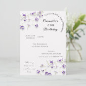 Chic Floral Birthday/Wedding Invitation  招待状 (スタンド正面)