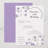 Chic Floral Birthday/Wedding Invitation  招待状 (正面/裏面)