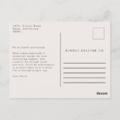 Chic Floral Bloom Arch Photo Graduation Thank You ポストカード (裏面)