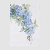 Chic Floral Blue Hydrangea Wedding  薄葉紙 (正面)