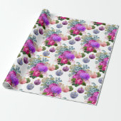 Chic Floral Boutique Personalized Christmas ラッピングペーパー (アンロールド)