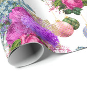 Chic Floral Boutique Personalized Christmas ラッピングペーパー (ロールコーナー)