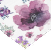 chic floral foliage purple blooming flowers テーブルクロス (アングル)