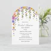 Chic Floral Garden Bridal Tea Party Invitation 招待状 (スタンド正面)