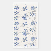 Chic Floral Personalized Wedding Event guest towel (正面)