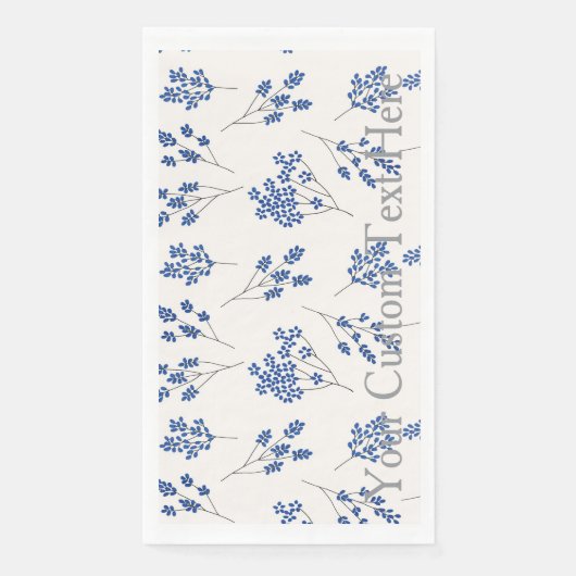 Chic Floral Personalized Wedding Event guest towel (正面)
