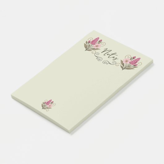 Chic Floral Post-it Notes for everyday use ポストイット (アングル)