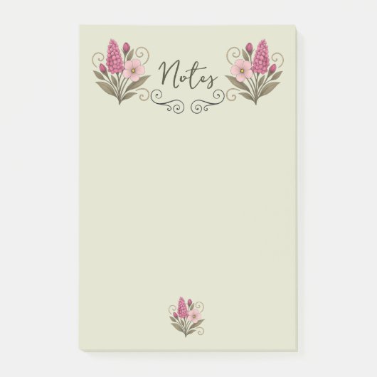 Chic Floral Post-it Notes for everyday use ポストイット (正面)