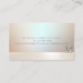 Chic Floral Sewing Machine Business Card 名刺 (裏面)