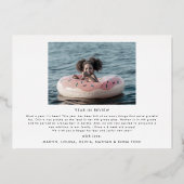 Chic Foil Merry Christmas Year In Review 2写真 箔シーズンカード (裏面)