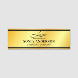 Chic FoilGoldロゴ企業のプロフェッショナル社員 名札