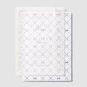 Chic Formal Ecru Scrollwork Border Wedding ベラム紙招待状 (オフセット (招待状))