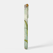 Chic foxgloves lily of the valley stained Glass iPhoneケース (右側面)