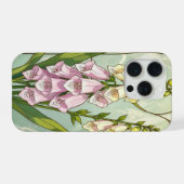 Chic foxgloves lily of the valley stained Glass iPhoneケース (裏面横)