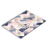 Chic French Blue Pink Gift Bags ノートブック (左側)