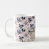 Chic French Blue Pink Paris  コーヒーマグカップ (左)