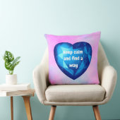 Chic fresh blue Diamond quote affirmation  クッション (椅子)