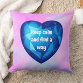 Chic fresh blue Diamond quote affirmation  クッション (ブランケット)