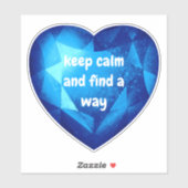 Chic fresh blue Diamond quote affirmation  シール (シート)