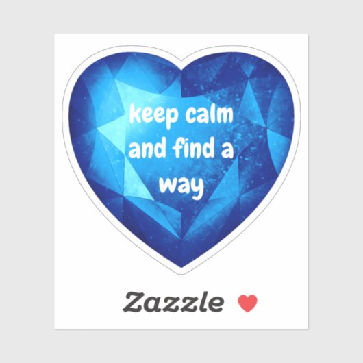 Chic fresh blue Diamond quote affirmation  シール (シート)