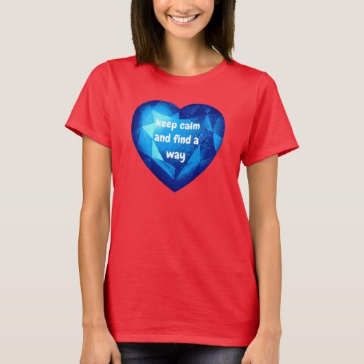 Chic fresh blue Diamond quote affirmation  Tシャツ (正面)