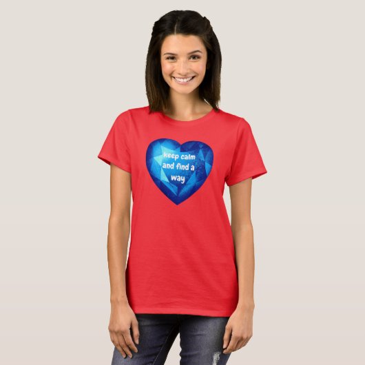 Chic fresh blue Diamond quote affirmation  Tシャツ (正面フル)