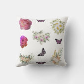 Chic fresh bridal  wonderful flowers foliage クッション (裏面)