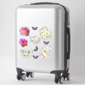 Chic fresh bridal  wonderful flowers foliage シール (スーツケース)