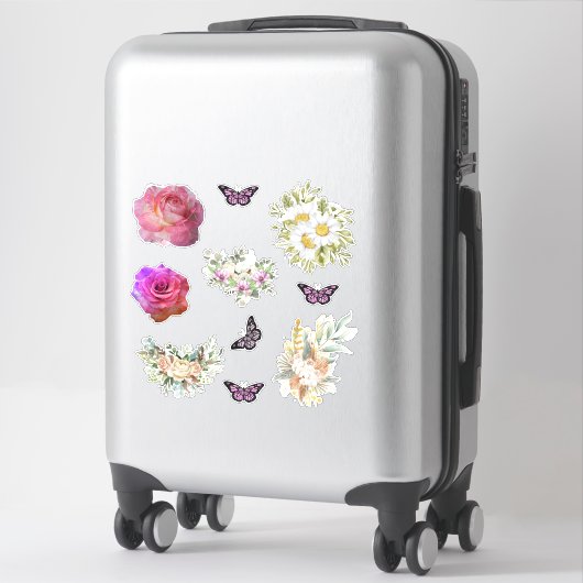 Chic fresh bridal  wonderful flowers foliage シール (スーツケース)