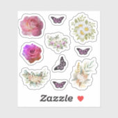 Chic fresh bridal wonderful flowers foliage シール (シート)