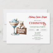 Chic fun festive Christmas cocktails party invite 招待状 (正面)