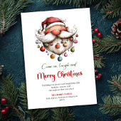 Chic Funny Santa Hand Drawn Red Green Greeting  シーズンカード