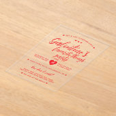 Chic Galentine's Favorite Things Party  アクリル招待状 (レイダウン)