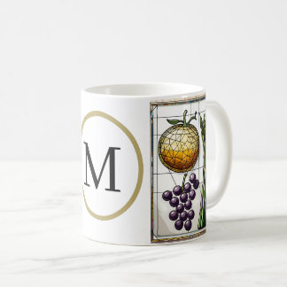 Chic Geometric Food & Monogram Coffee Mug コーヒーマグカップ