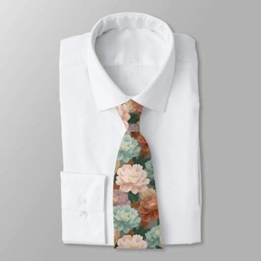 Chic Gifts For Men Peonies ネクタイ (タイ)