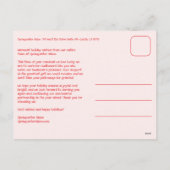 Chic Gingham Pink Red Christmas Custom Business  シーズンポストカード (裏面)