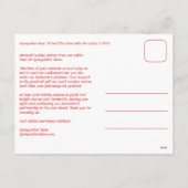 Chic Gingham Red Green Christmas Custom Business シーズンポストカード (裏面)