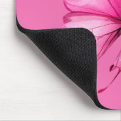 Chic Girly Pink Butterfly マウスパッド (コーナー)