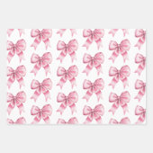 Chic Girly Pink Cupcake Birthday ラッピングペーパーシート (正面2)