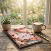 Chic, girly pink, feminine  script typography ノートブック