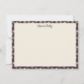 Chic Glam Trendy Gold Leopard Animal Print Name ノートカード (正面)