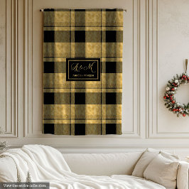 Chic Glamorous Birthday Gift Black Gold Blanket フリースブランケット