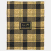 Chic Glamorous Birthday Gift Black Gold Blanket フリースブランケット (正面)