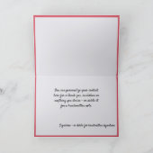 Chic Glitter Christmas Trees Pink Leopard Gray カード (内部)