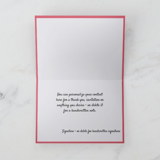 Chic Glitter Christmas Trees Pink Leopard Gray カード (内部)