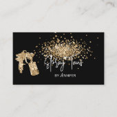 Chic Glitter Mobile Spray Tans Black Gold Tanning 名刺 (正面)