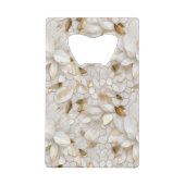 Chic Gold Glam White Lotus Flowers Wedding クレジットカード栓抜き (裏面)