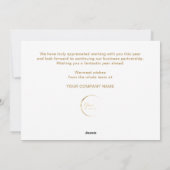 Chic Gold Happy New Year 2026 Company  シーズンカード (裏面)