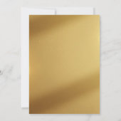 Chic Gold Line Art Flowers 招待状 (裏面)